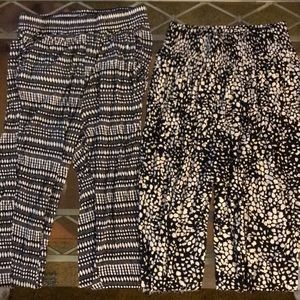 Black and white patterned pants